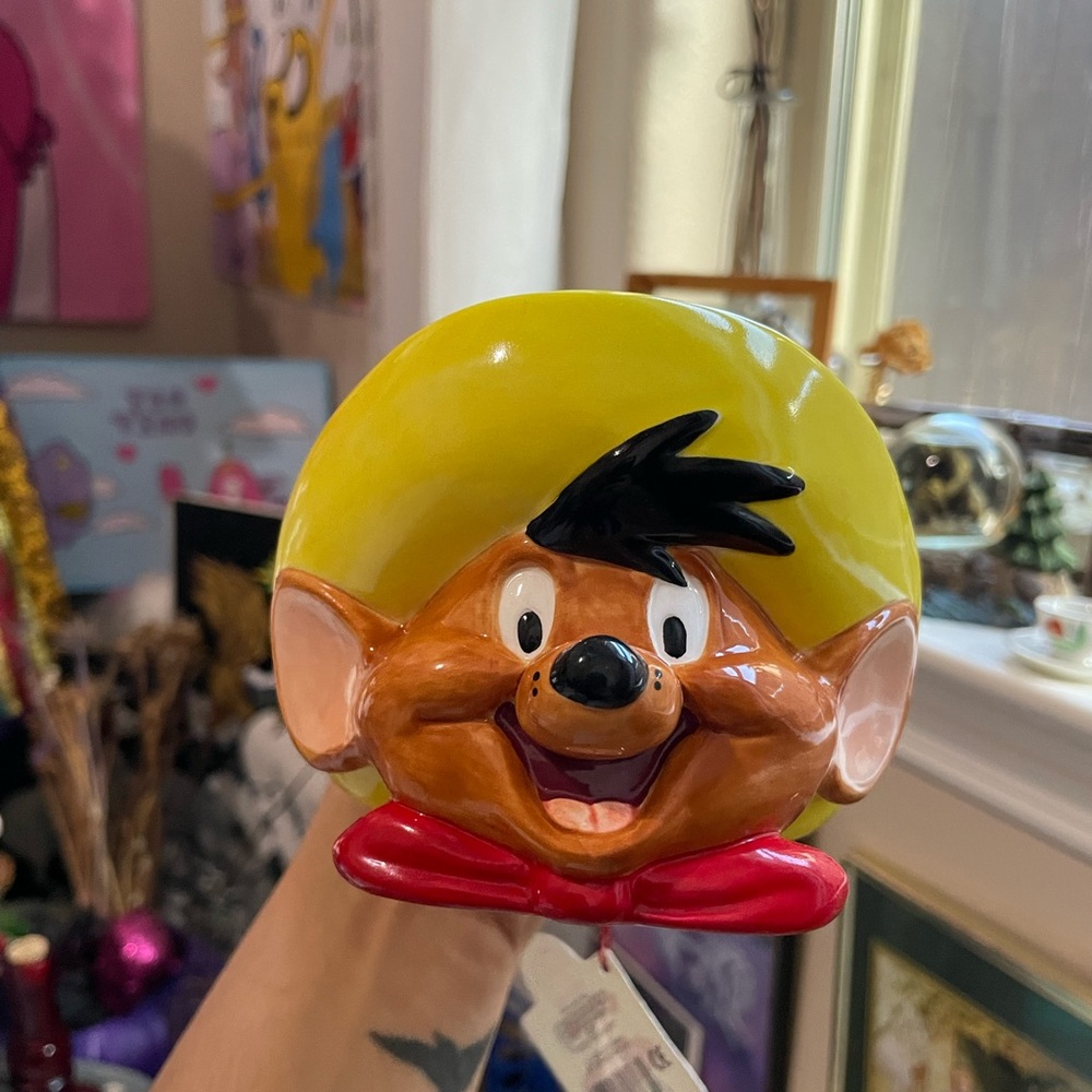 Vintage 1994 Looney Tunes Warner bros Speedy Gonzales yellow mug - Picture 15 of 16
